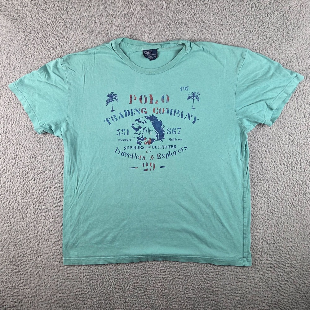 Polo Ralph Lauren Trading Company M Travelers & Explorers Lion Graphic T-Shirt